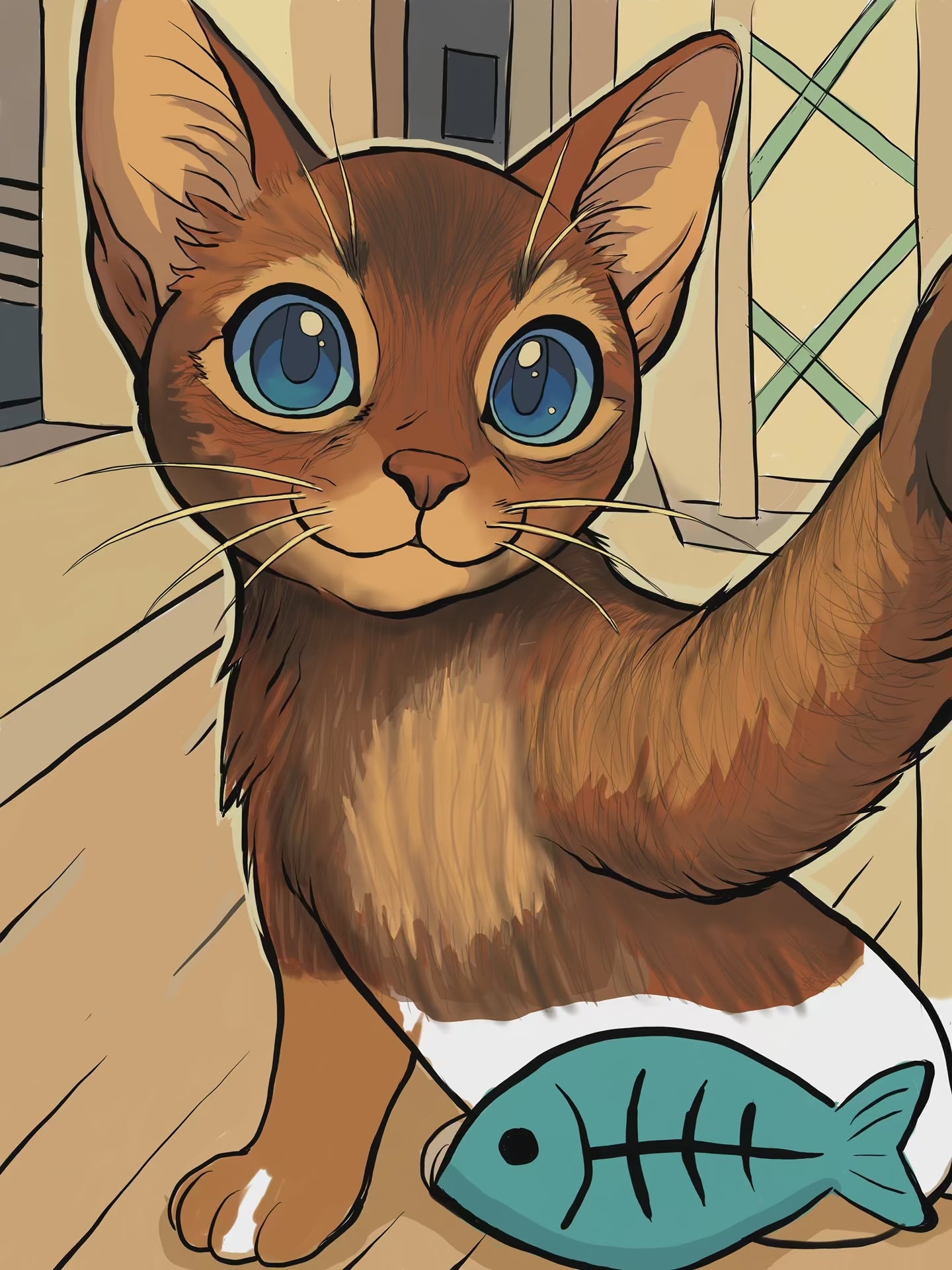 Custom Painted Magic-Style MTG Pet Art Card